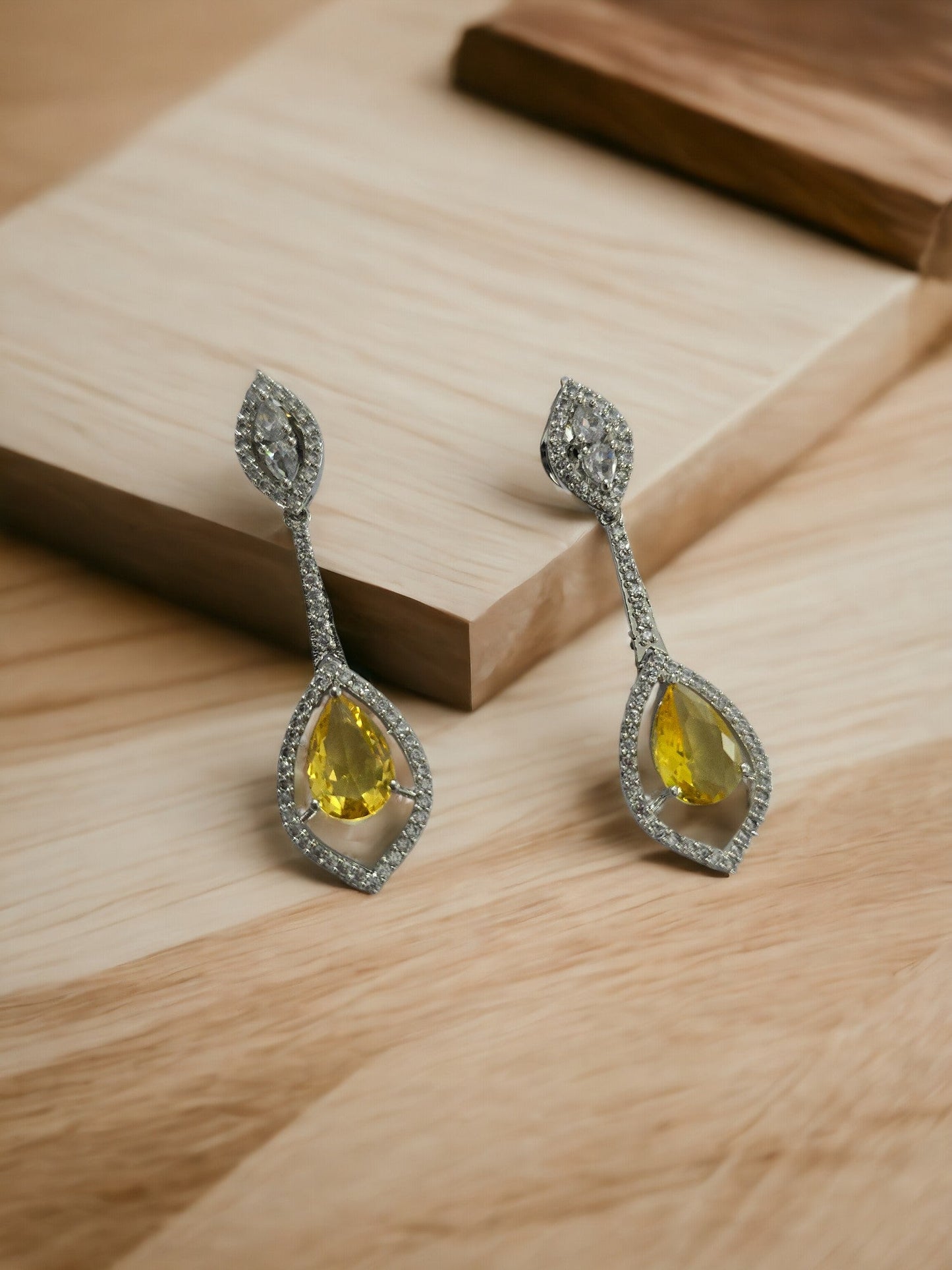 Opal Touch - Scarlet Sparkle Rhodium Plated Crystal Red Earrings - Earrings