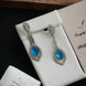 Opal Touch - Scarlet Sparkle Rhodium Plated Crystal Red Earrings - Earrings