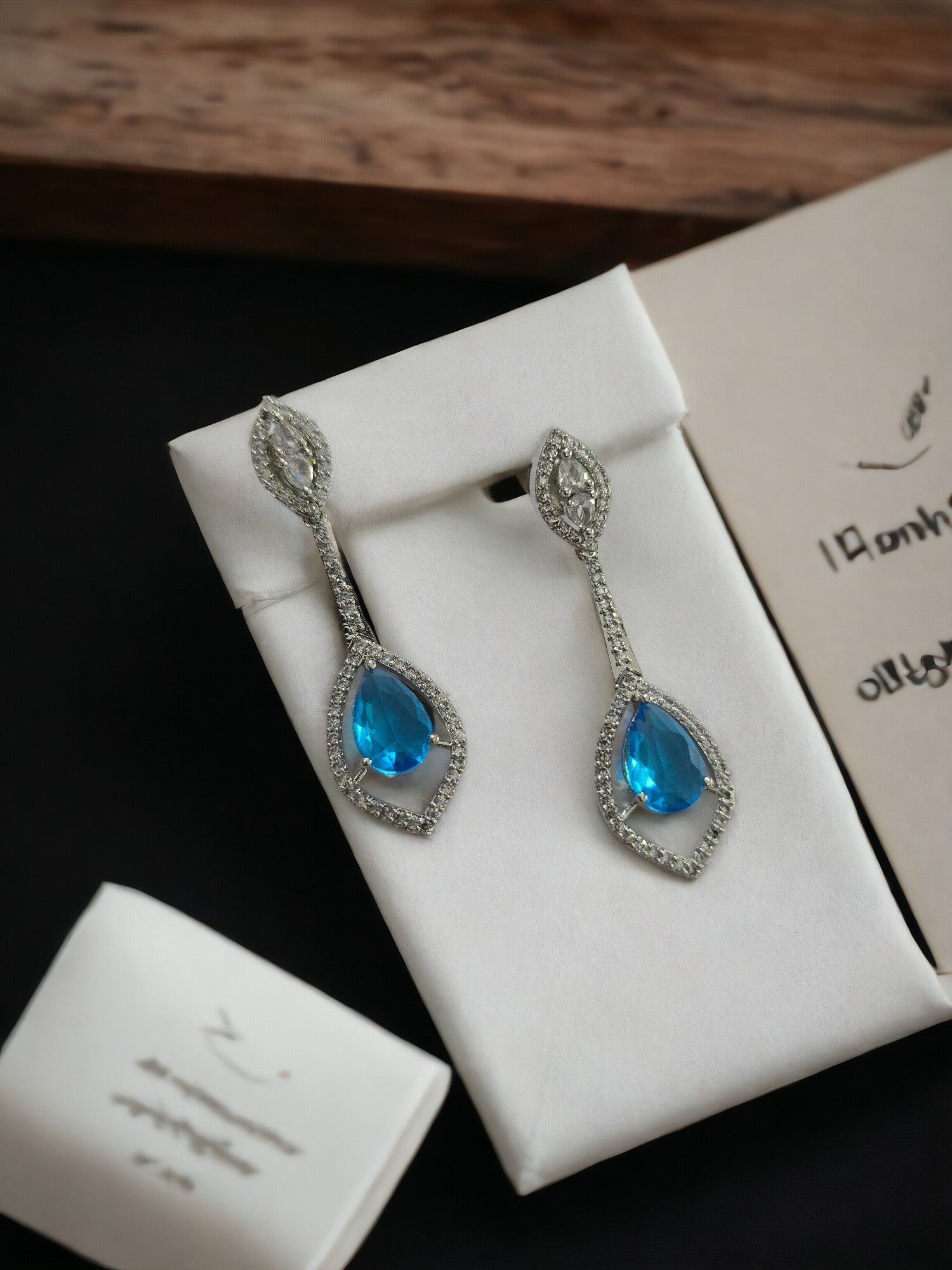 Opal Touch - Scarlet Sparkle Rhodium Plated Crystal Red Earrings - Earrings