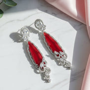 Scarlet Symphony Earrings - Opal Touch
