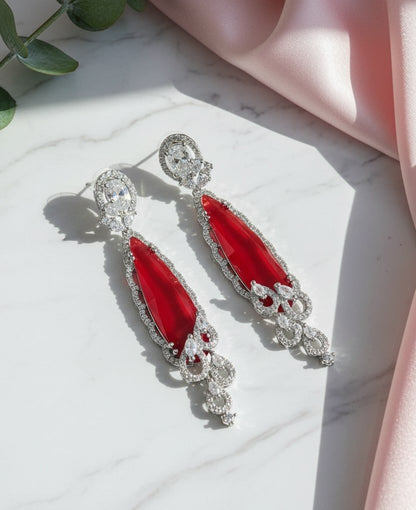 Scarlet Symphony Earrings - Opal Touch