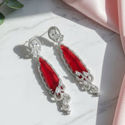 Scarlet Symphony Earrings - Opal Touch