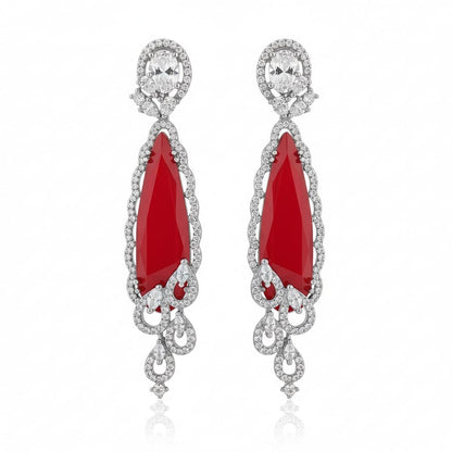 Scarlet Symphony Earrings - Opal Touch