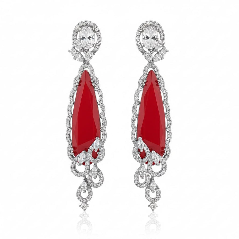 Scarlet Symphony Earrings - Opal Touch