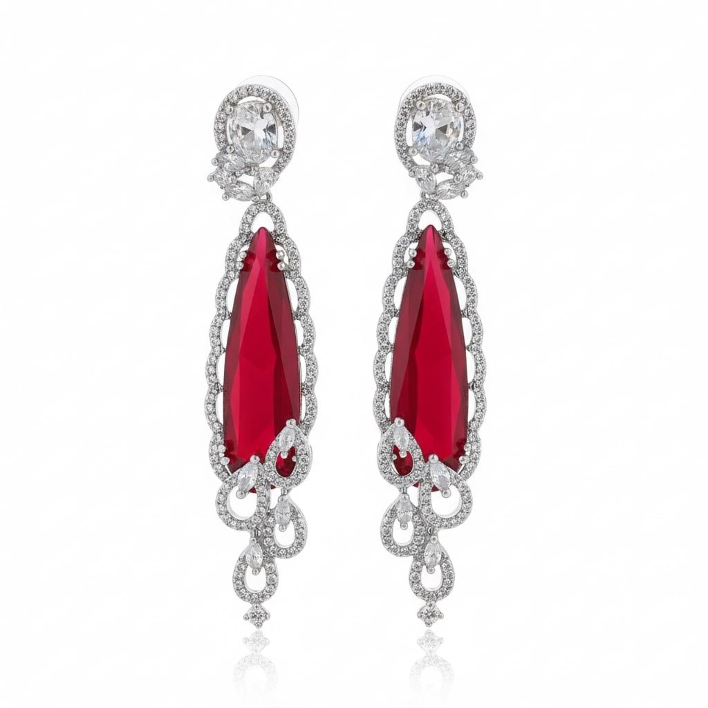 Scarlet Symphony Earrings - Opal Touch