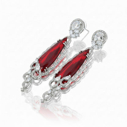 Scarlet Symphony Earrings - Opal Touch