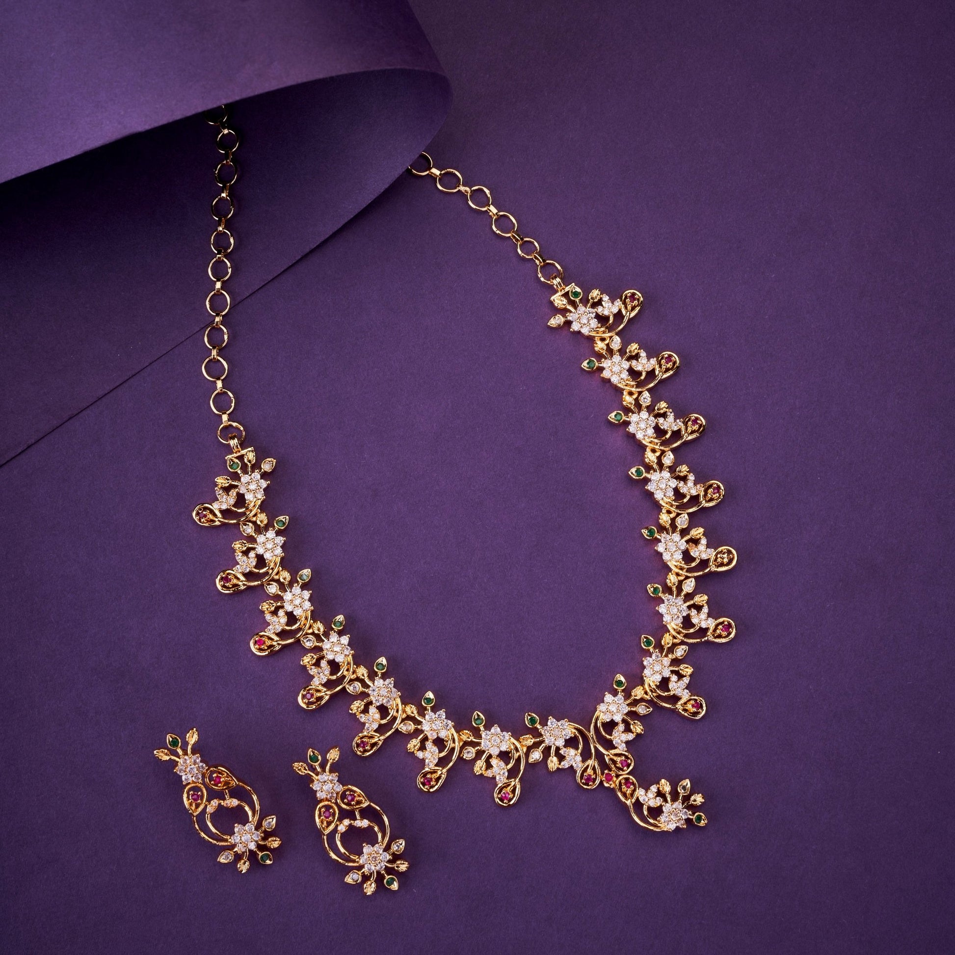 Opal Touch - Scarlet Symphony Necklace - Necklace