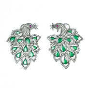 Earrings - Serene Jade Peackock Earrings - Opal Touch
