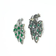 Earrings - Serene Jade Peackock Earrings - Opal Touch