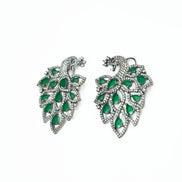 Earrings - Serene Jade Peackock Earrings - Opal Touch