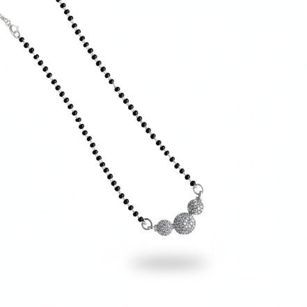 Serene Promise Rhodium Mangalsutra - Opal Touch