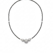 Serene Promise Rhodium Mangalsutra - Opal Touch