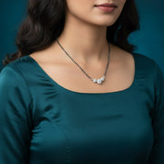 Serene Promise Rhodium Mangalsutra - Opal Touch
