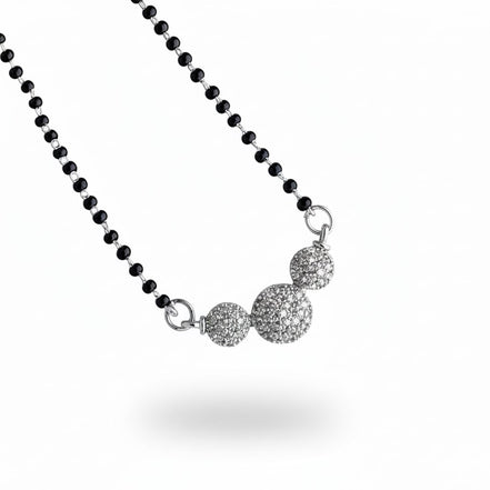 Serene Promise Rhodium Mangalsutra - Opal Touch