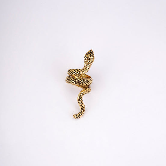 Rings - Serpent Gold Plated Twisted Ring - Opal Touch