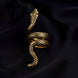 Rings - Serpent Gold Plated Twisted Ring - Opal Touch
