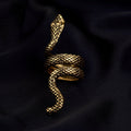 Rings - Serpent Gold Plated Twisted Ring - Opal Touch