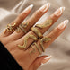 Combo - Serpentine Gold Plated Grace Ring (Pack of 4) - Opal Touch