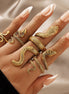 Combo - Serpentine Gold Plated Grace Ring (Pack of 4) - Opal Touch