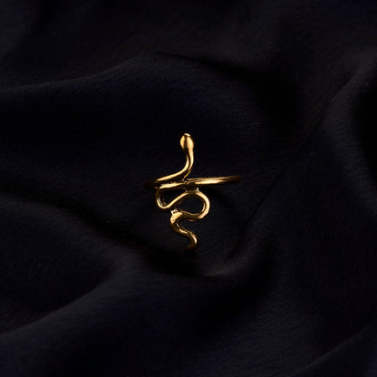 Combo - Serpentine Gold Plated Grace Ring (Pack of 4) - Opal Touch