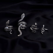Combo - Serpentine Rhodium Grace Ring (Pack of 4) - Opal Touch