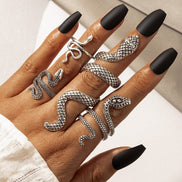 Combo - Serpentine Rhodium Grace Ring (Pack of 4) - Opal Touch