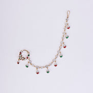 Nose Pin - Sharalle Two Tone Gold Silver Nath - Opal Touch