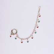 Nose Pin - Sharalle Two Tone Gold Silver Nath - Opal Touch