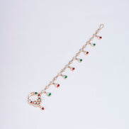 Nose Pin - Sharalle Two Tone Gold Silver Nath - Opal Touch