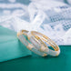 Opal Touch - Shimmering American Diamond Two Tone Bangles (Pack of 2) - Bangles