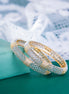 Opal Touch - Shimmering American Diamond Two Tone Bangles (Pack of 2) - Bangles