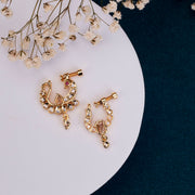 Nose Pin - Shimmering Gold Plated Combo Nose Pins - Opal Touch