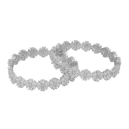 Opal Touch - Shimmering Pearl White Delight Bangles (Pack of 2) - Bangles