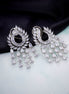 Opal Touch - Shimmering Rhodium Earrings - Earrings