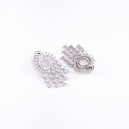 Opal Touch - Shimmering Rhodium Earrings - Earrings