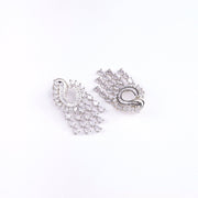 Opal Touch - Shimmering Rhodium Earrings - Earrings