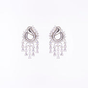 Opal Touch - Shimmering Rhodium Earrings - Earrings