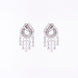 Opal Touch - Shimmering Rhodium Earrings - Earrings