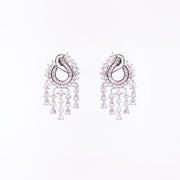 Opal Touch - Shimmering Rhodium Earrings - Earrings