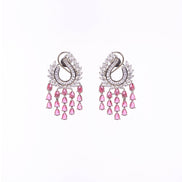 Opal Touch - Shimmering Rhodium Earrings - Earrings