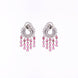 Opal Touch - Shimmering Rhodium Earrings - Earrings