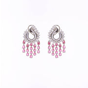 Opal Touch - Shimmering Rhodium Earrings - Earrings