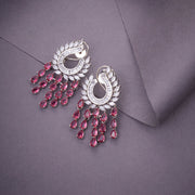 Opal Touch - Shimmering Rhodium Earrings - Earrings