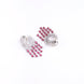 Opal Touch - Shimmering Rhodium Earrings - Earrings
