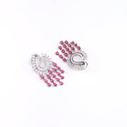 Opal Touch - Shimmering Rhodium Earrings - Earrings
