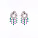 Opal Touch - Shimmering Rhodium Earrings - Earrings