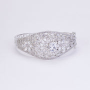 Bracelet - Shimmering Rhodium Plated Bracelet - Opal Touch