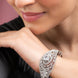 Bracelet - Shimmering Rhodium Plated Bracelet - Opal Touch