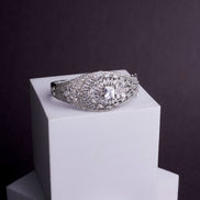 Bracelet - Shimmering Rhodium Plated Bracelet - Opal Touch