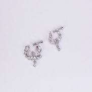 Nose Pin - Shimmering Rhodium Plated Combo Nose Pins - Opal Touch
